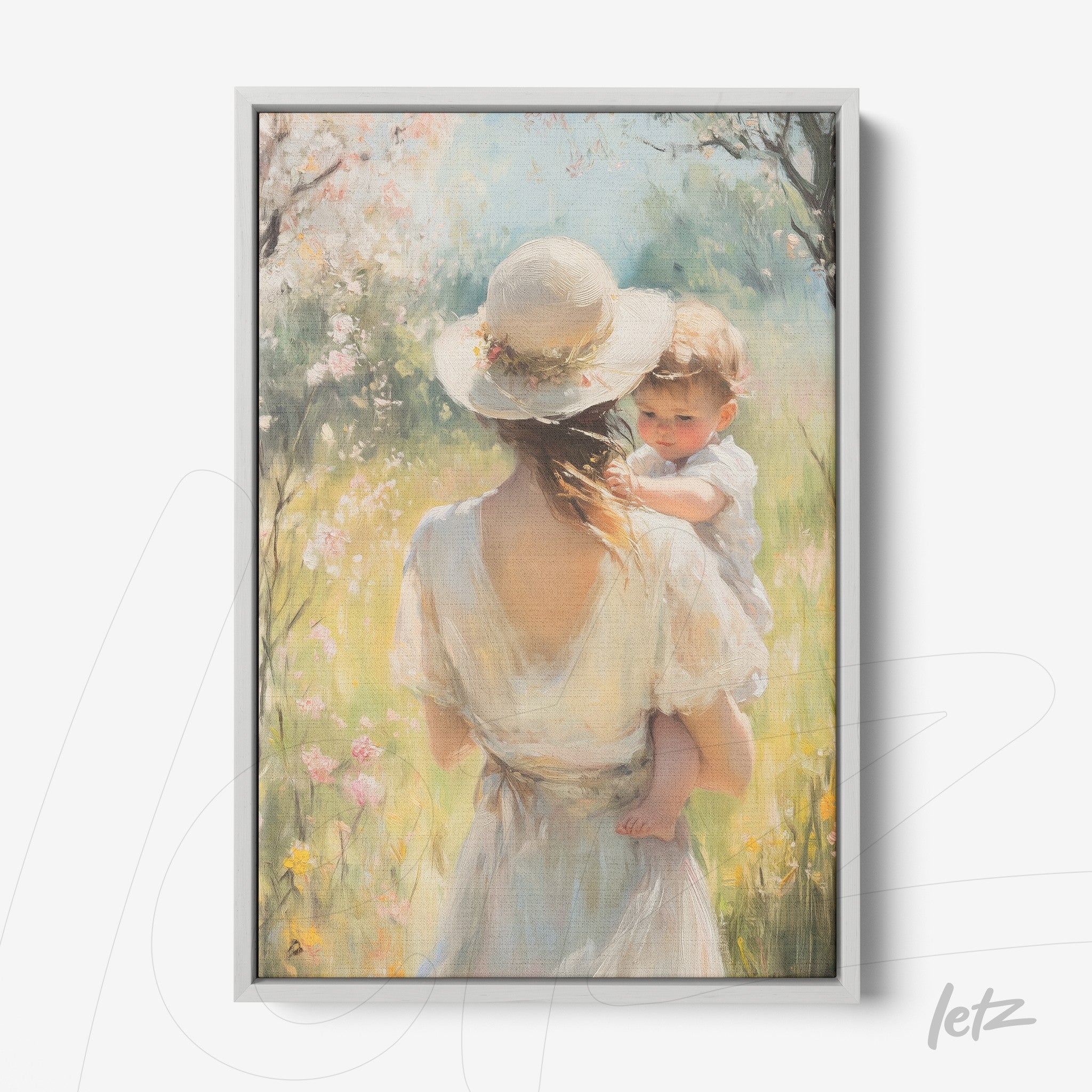Letz-Quadro-Preview-Canvas-Moldura-Branco_vintage-kid-girl-and-mom-2.jpg