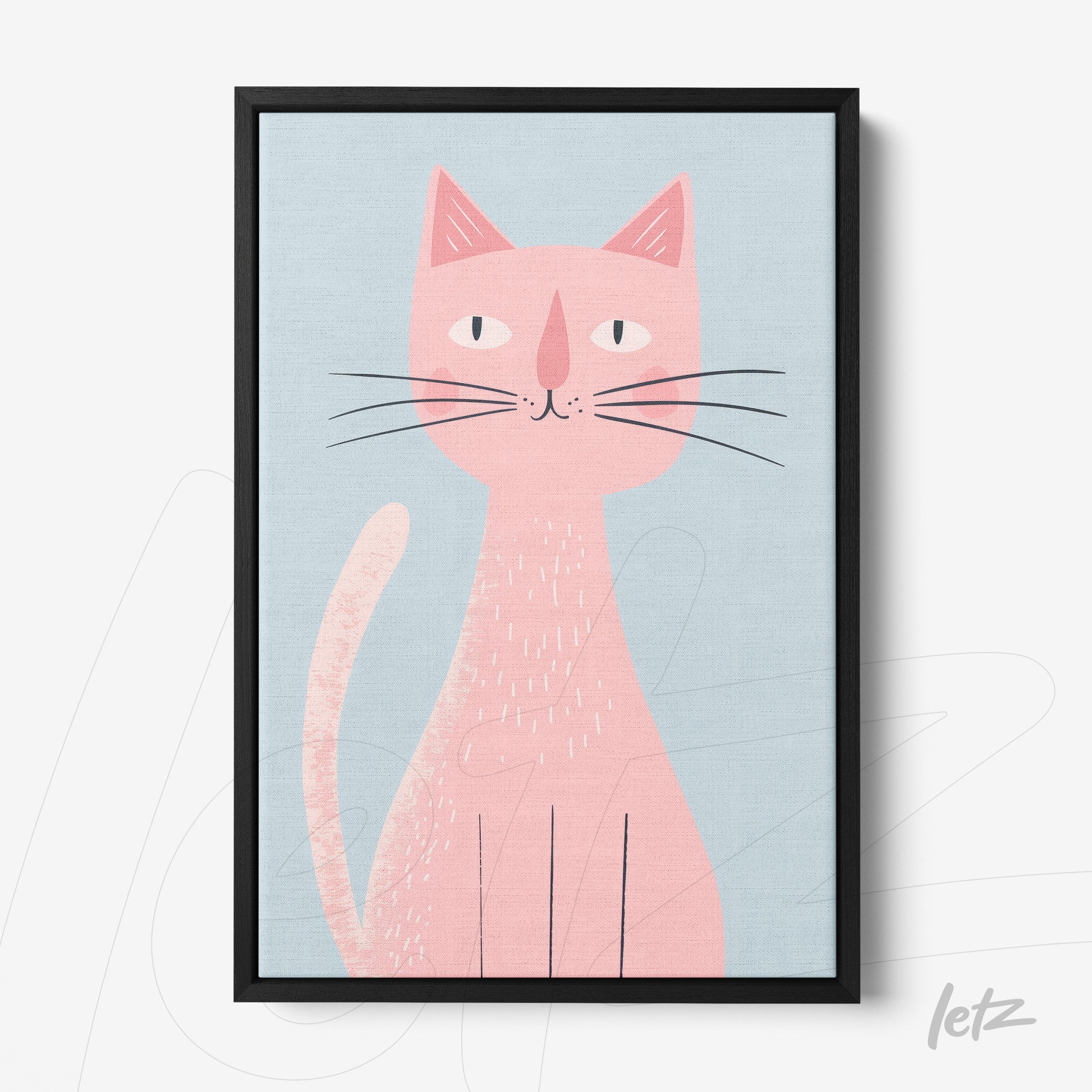 Letz-Quadro-Preview-Canvas-Moldura-Preto_animais-fofinhos-gato-rosa-1.jpg