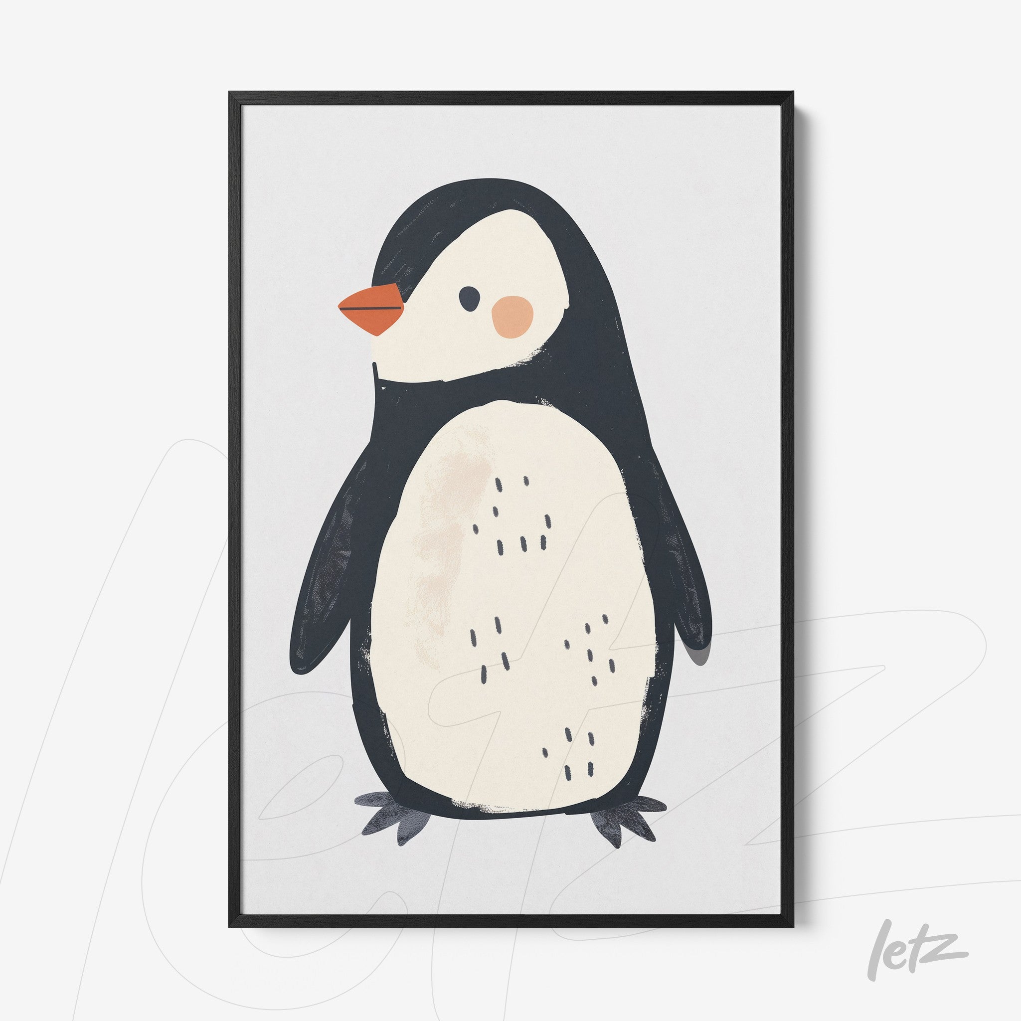 Letz-Quadro-Preview-Filete-Preta_animais-fofinhos-pinguim-2.jpg