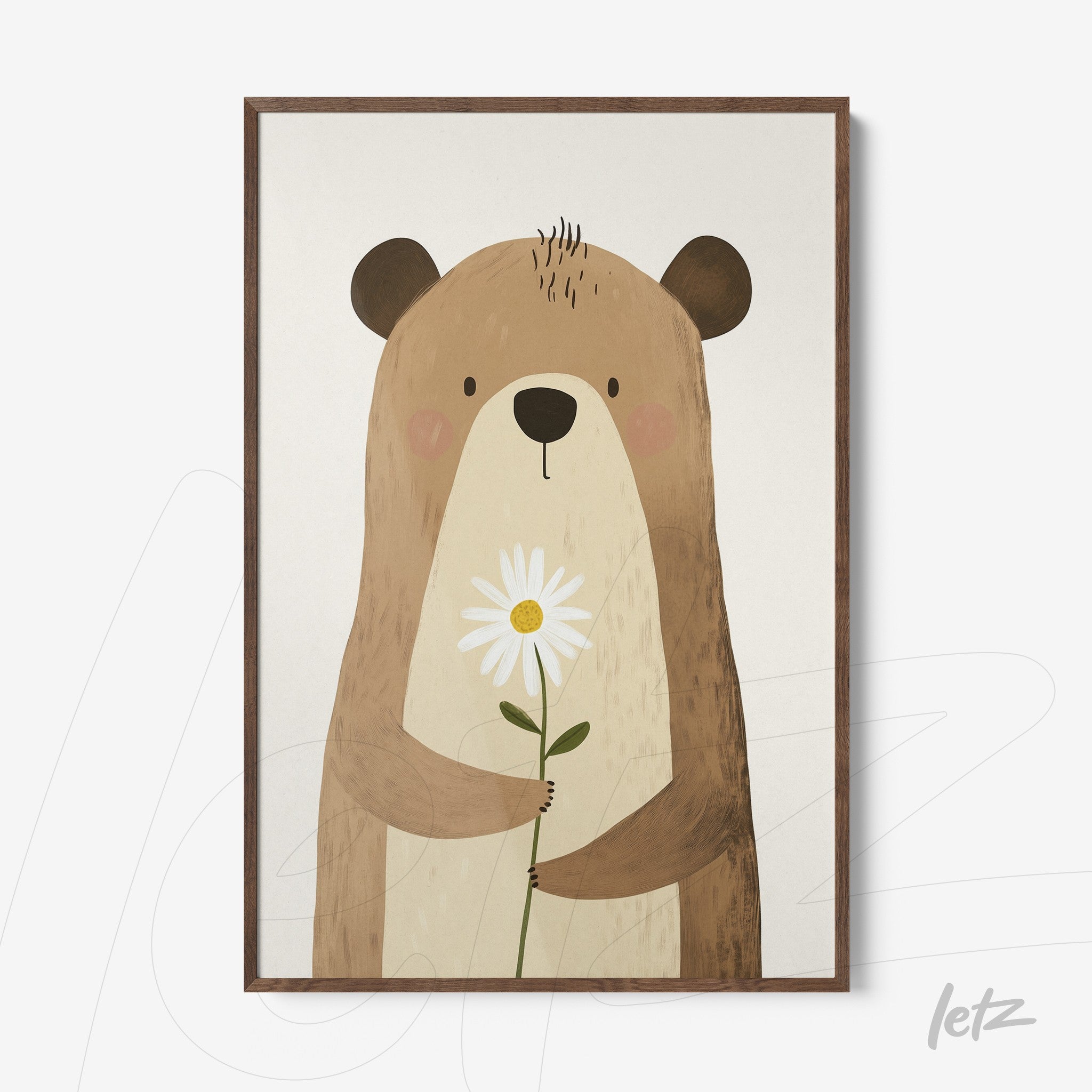 Letz Quadro Preview Filete com Vidro Freijo animais fofinhos urso 5