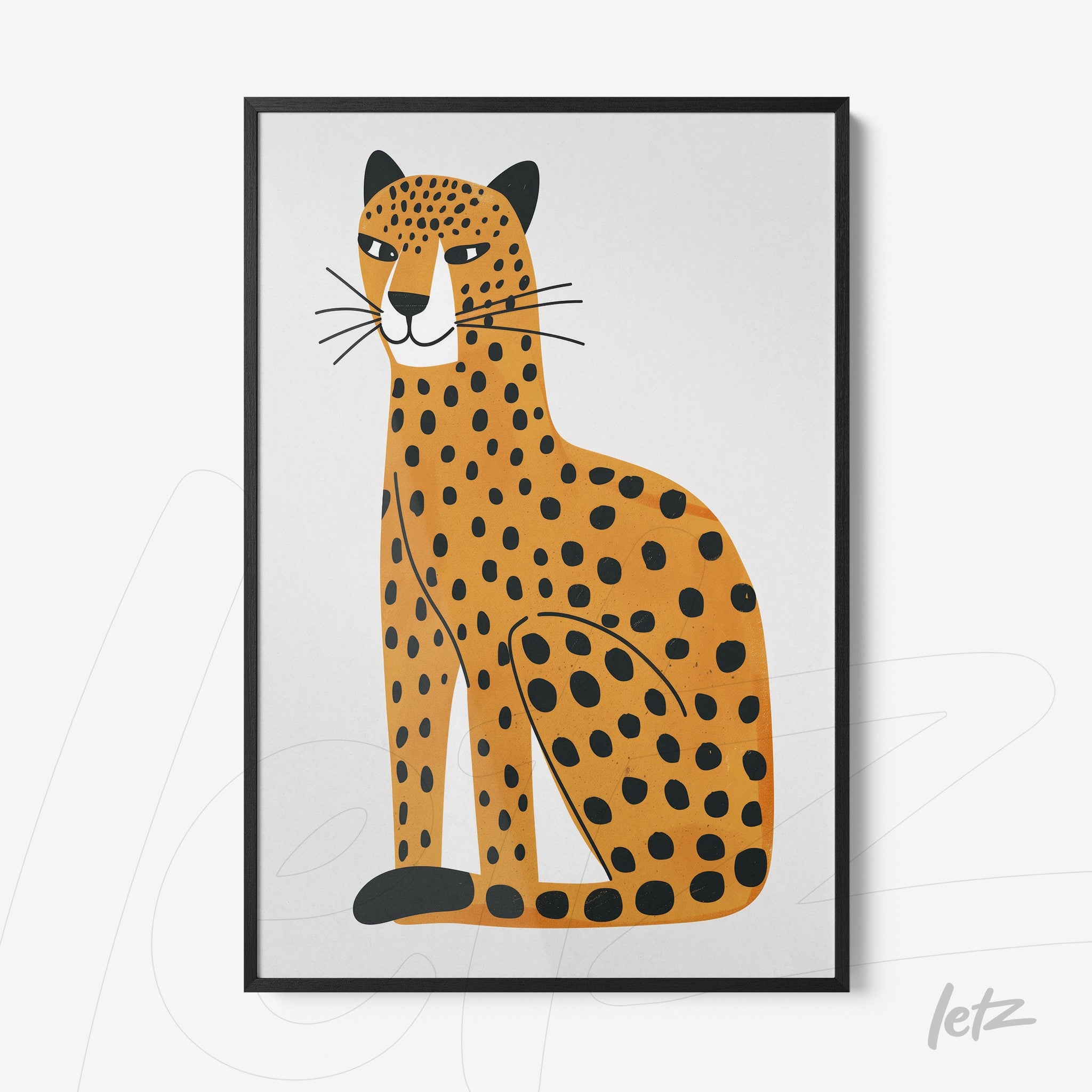 Letz-Quadro-Preview-Filete-com-Vidro-Preta_animais-fofinhos-leopardo-1.jpg