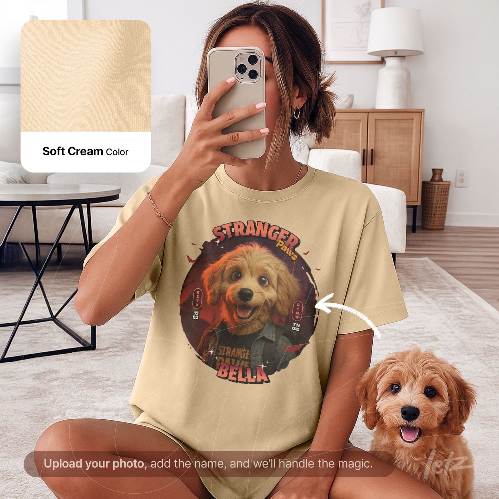Camiseta Stranger Paws inspirada na Série Stranger Things