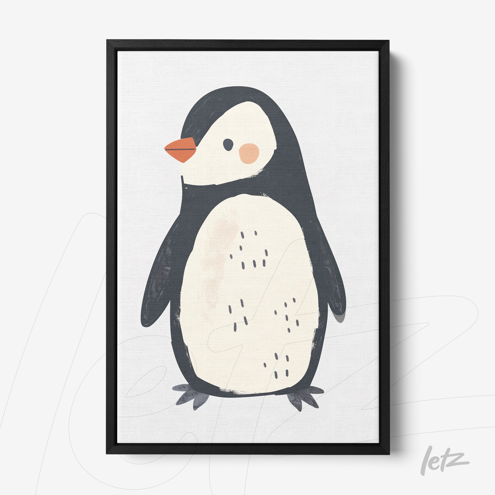 Letz-Quadro-Preview-Canvas-Moldura-Preto_animais-fofinhos-pinguim-2.jpg