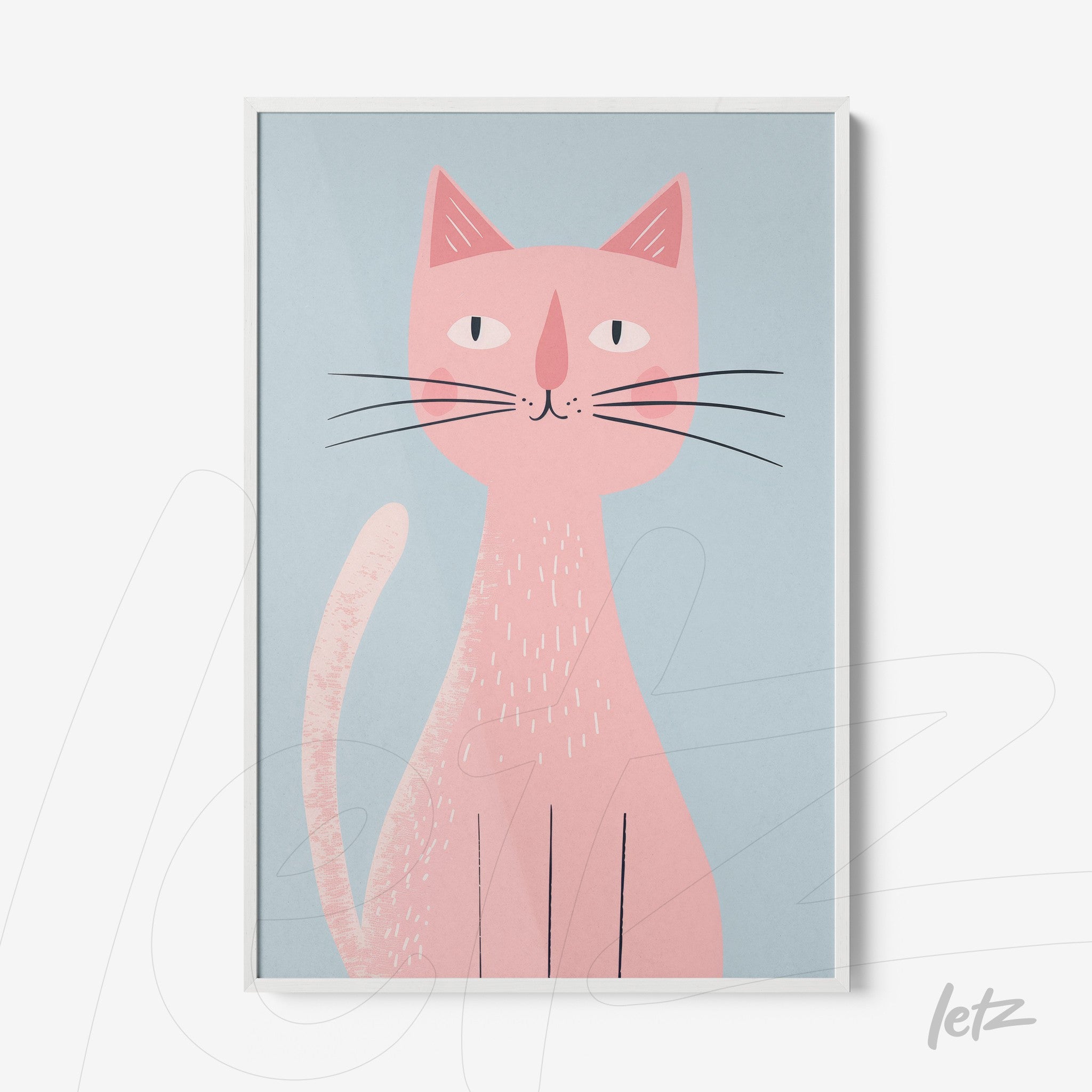 Letz-Quadro-Preview-Filete-com-Vidro-Branca_animais-fofinhos-gato-rosa-1.jpg