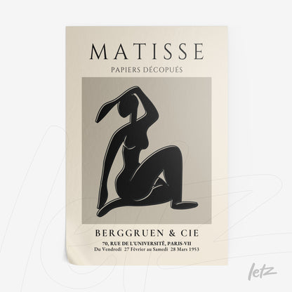 quadro ilustrativo com silhueta feminina estilizada em fundo creme e texto em preto