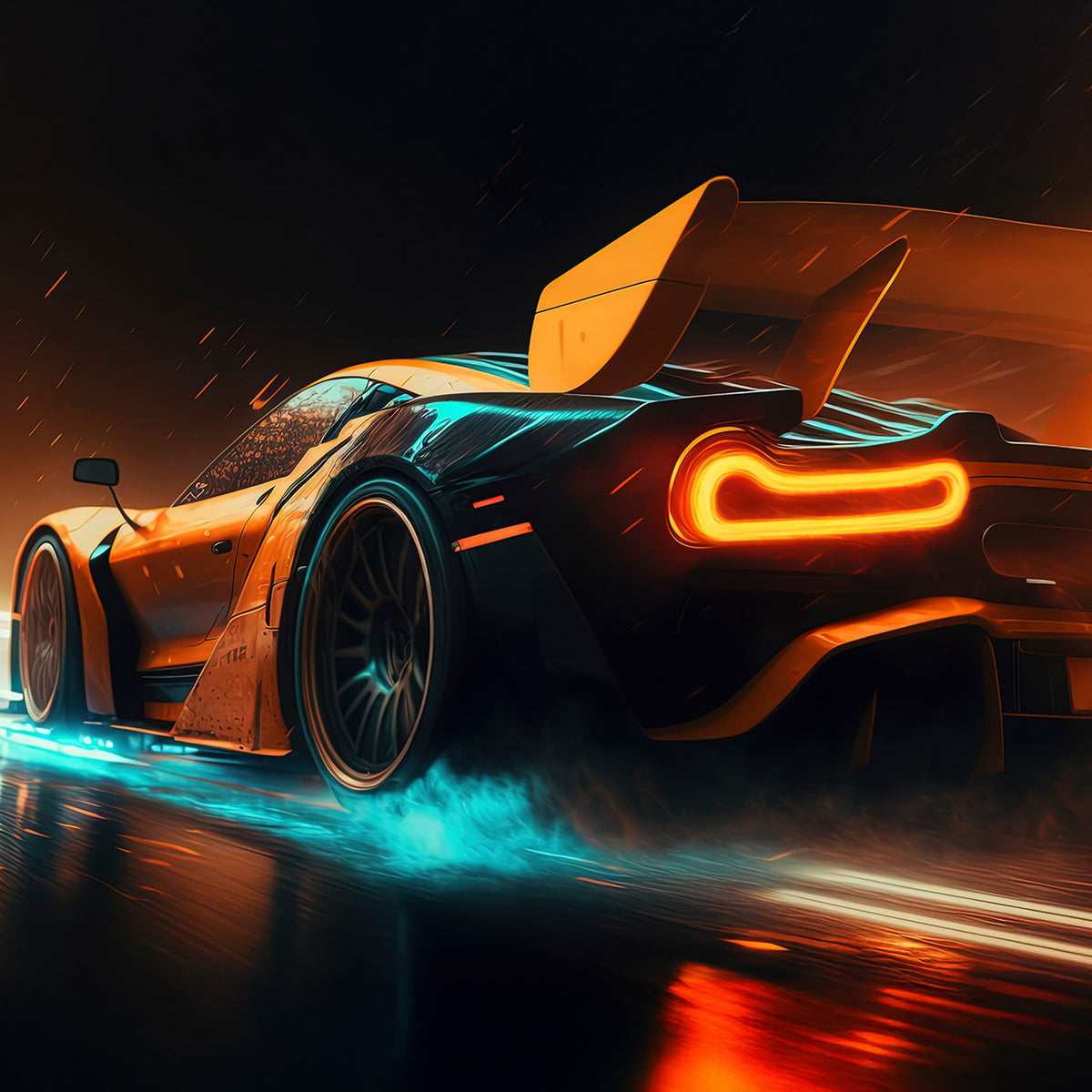 Sport Car Neon Lights